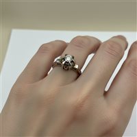 Ring Goldside Woman in White Gold Diamante AN.GS0084